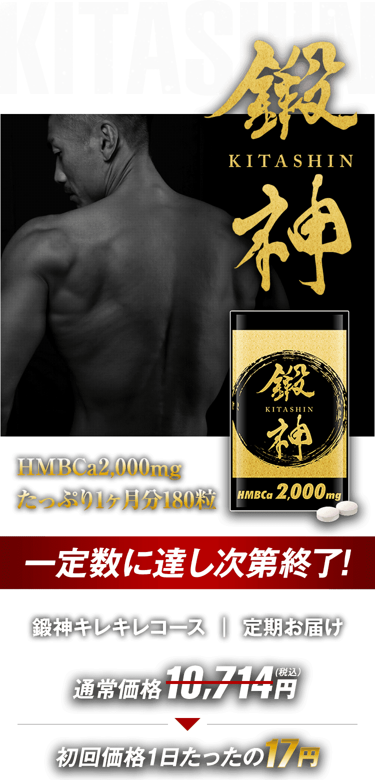 鍛神 KITASHIN　一定数に達し次第終了！初回価格1日たったの17円